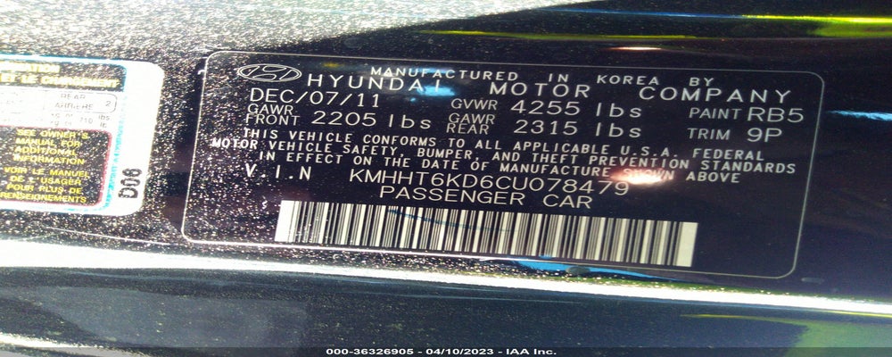 KMHHT6KD6CU078479 2012 HYUNDAI GENESIS COUPE photo no. 9