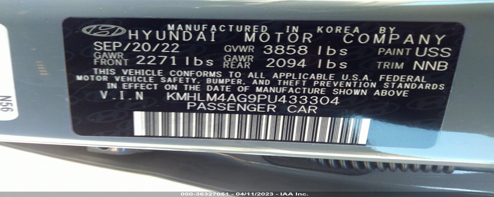 KMHLM4AG9PU433304 2023 HYUNDAI ELANTRA photo no. 9