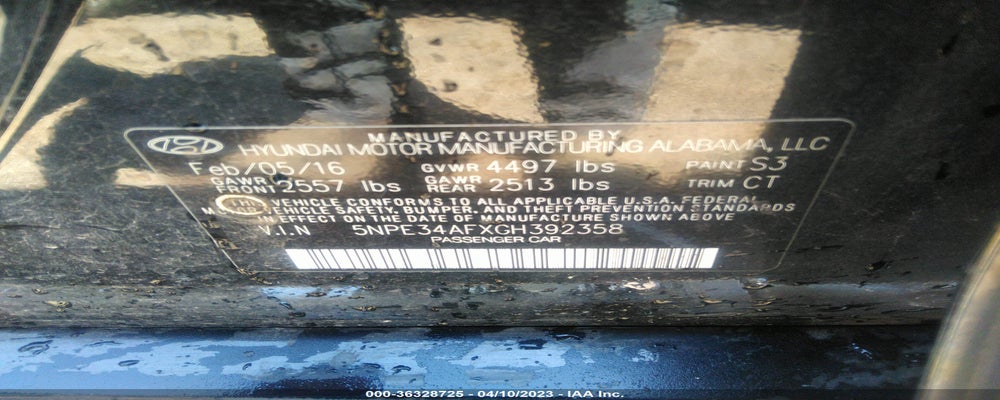 5NPE34AFXGH392358 2016 HYUNDAI SONATA photo no. 9