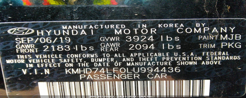 KMHD74LF0LU994436 2020 HYUNDAI ELANTRA photo no. 9