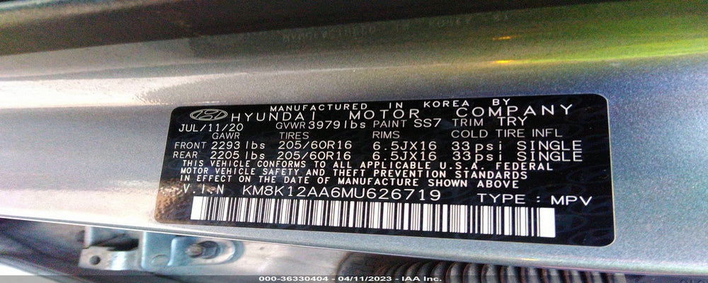 KM8K12AA6MU626719 2021 HYUNDAI KONA photo no. 9