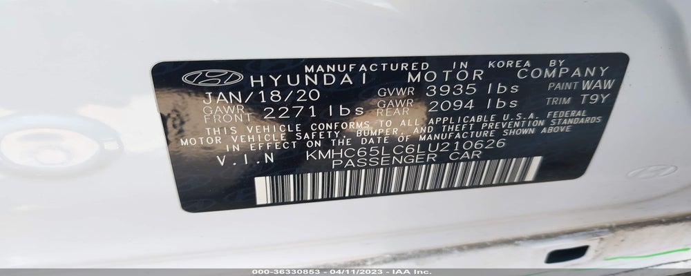 KMHC65LC6LU210626 2020 HYUNDAI IONIQ HYBRID photo no. 9