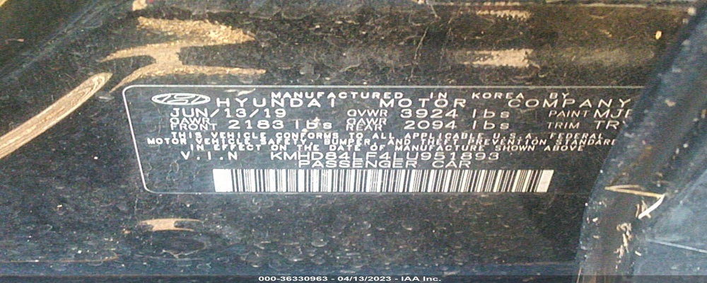 KMHD84LF4LU951893 2020 HYUNDAI ELANTRA photo no. 9