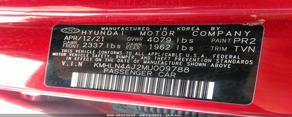 KMHLN4AJ2MU009788 2021 HYUNDAI ELANTRA HYBRID photo no. 9
