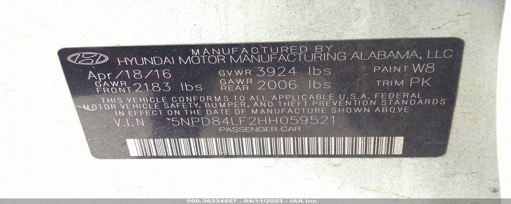 5NPD84LF2HH059521 2017 HYUNDAI ELANTRA photo no. 9