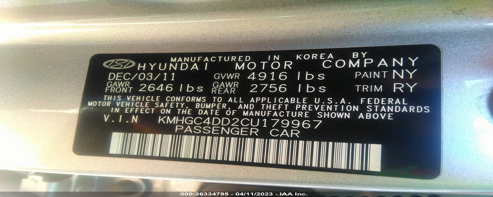 KMHGC4DD2CU179967 2012 HYUNDAI GENESIS photo no. 9