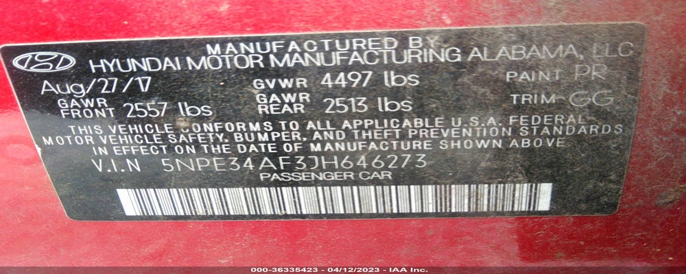 5NPE34AF3JH646273 2018 HYUNDAI SONATA photo no. 9