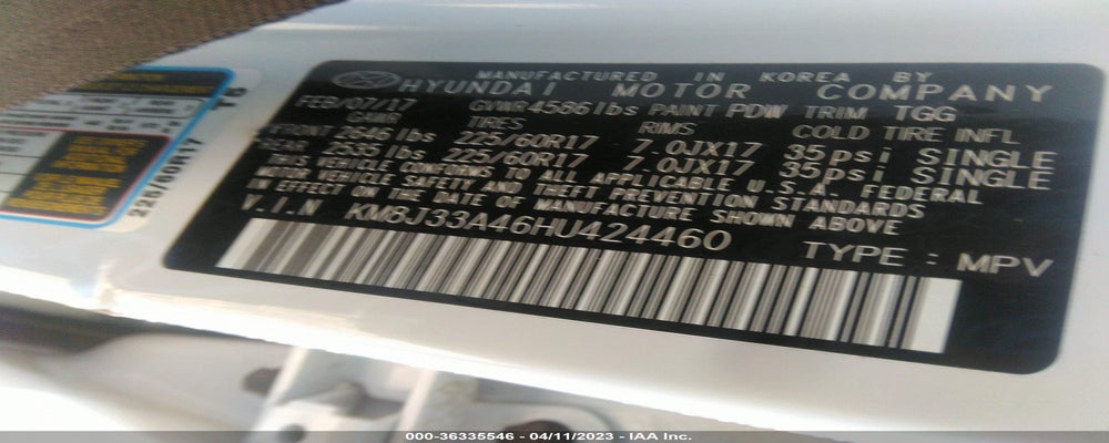 KM8J33A46HU424460 2017 HYUNDAI TUCSON photo no. 9
