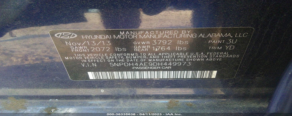5NPDH4AE9DH449973 2013 HYUNDAI ELANTRA photo no. 9