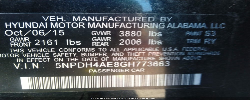 5NPDH4AE8GH773663 2016 HYUNDAI ELANTRA photo no. 9