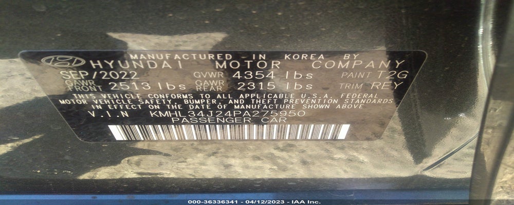 KMHL34J24PA275950 2023 HYUNDAI SONATA photo no. 9