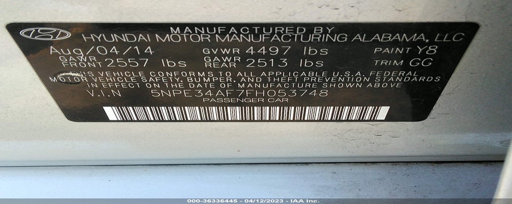 5NPE34AF7FH053748 2015 HYUNDAI SONATA photo no. 9