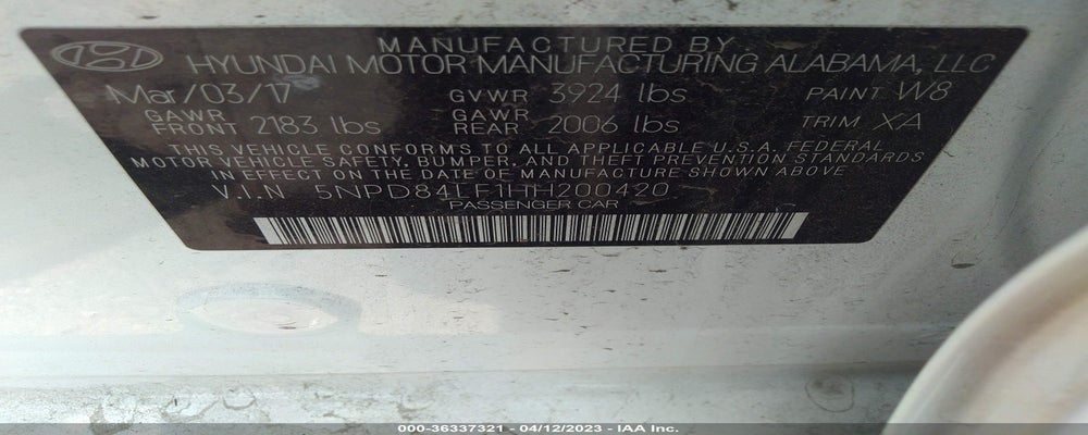 5NPD84LF1HH200420 2017 HYUNDAI ELANTRA photo no. 9