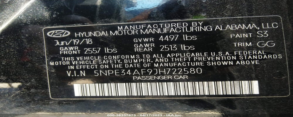 5NPE34AF9JH722580 2018 HYUNDAI SONATA photo no. 9