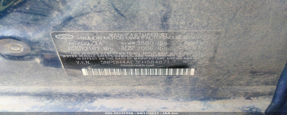 5NPDH4AE3FH584871 2015 HYUNDAI ELANTRA photo no. 9