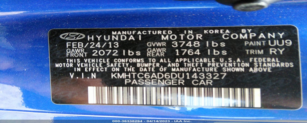 KMHTC6AD6DU143327 2013 HYUNDAI VELOSTER photo no. 9