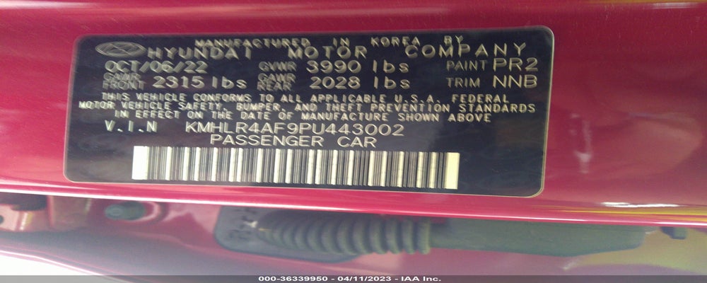 KMHLR4AF9PU443002 2023 HYUNDAI ELANTRA photo no. 9