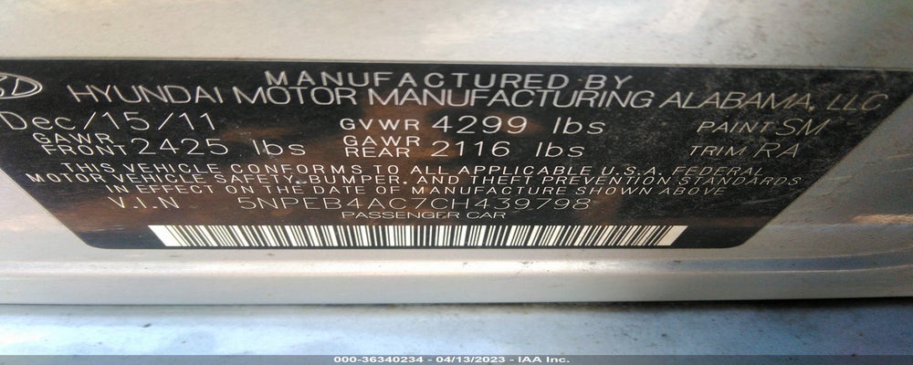 5NPEB4AC7CH439798 2012 HYUNDAI SONATA photo no. 9