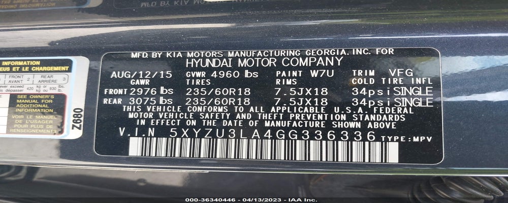 5XYZU3LA4GG336336 2016 HYUNDAI SANTA FE SPORT photo no. 9