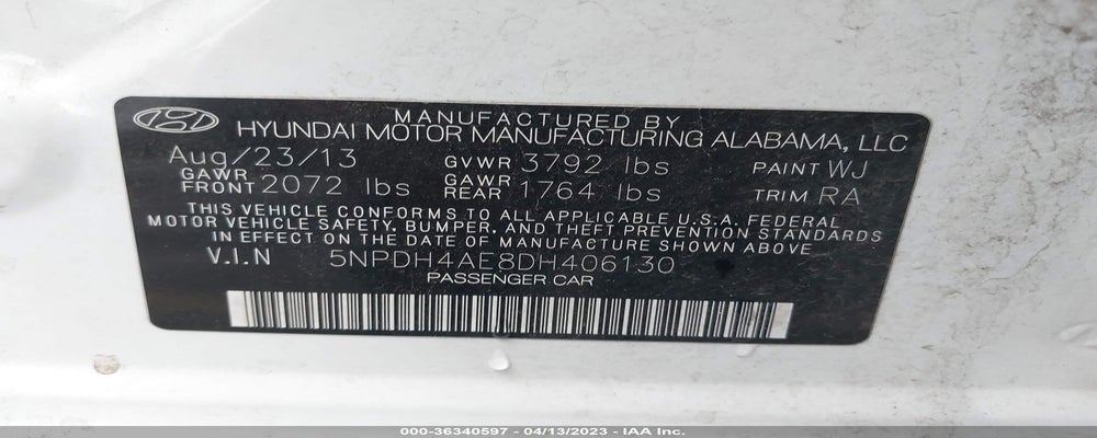 5NPDH4AE8DH406130 2013 HYUNDAI ELANTRA photo no. 9