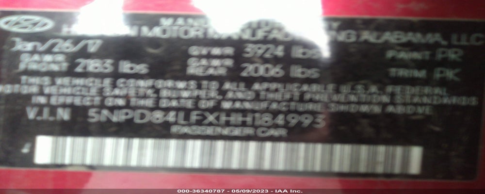 5NPD84LFXHH184993 2017 HYUNDAI ELANTRA photo no. 9