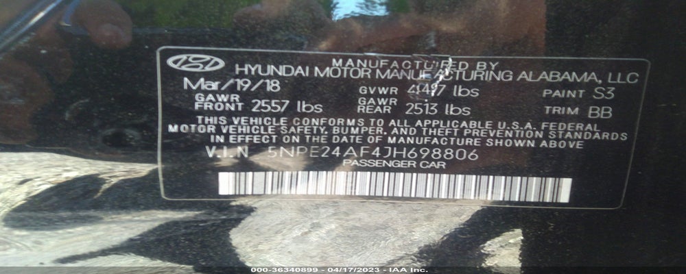 5NPE24AF4JH698806 2018 HYUNDAI SONATA photo no. 9
