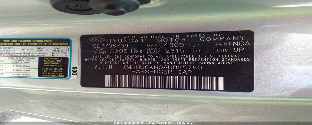 KMHHU6KH0AU025760 2010 HYUNDAI GENESIS COUPE photo no. 9