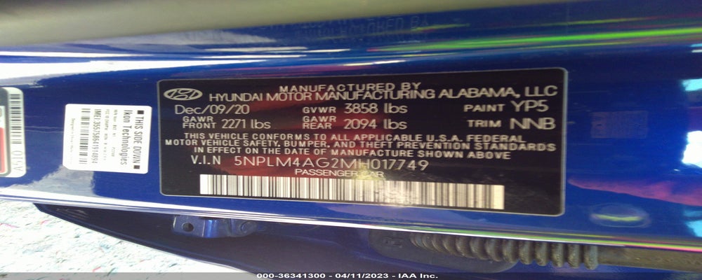 5NPLM4AG2MH017749 2021 HYUNDAI ELANTRA photo no. 9