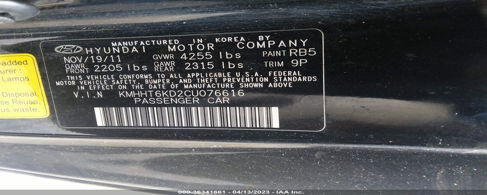 KMHHT6KD2CU076616 2012 HYUNDAI GENESIS COUPE photo no. 9