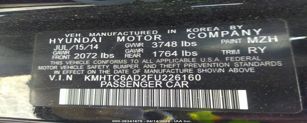 KMHTC6AD2FU226160 2015 HYUNDAI VELOSTER photo no. 9