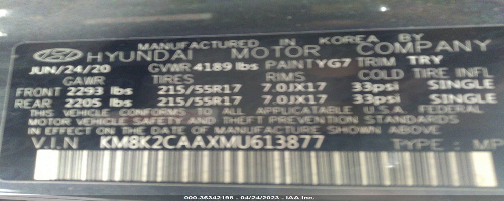 KM8K2CAAXMU613877 2021 HYUNDAI KONA photo no. 9