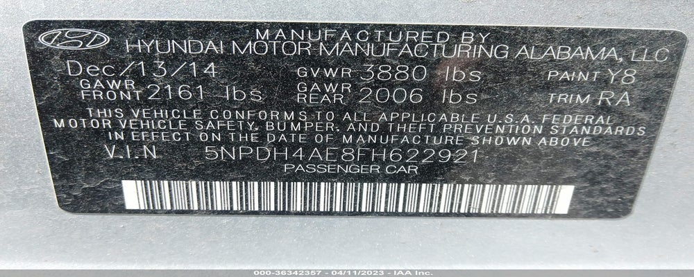 5NPDH4AE8FH622921 2015 HYUNDAI ELANTRA photo no. 9