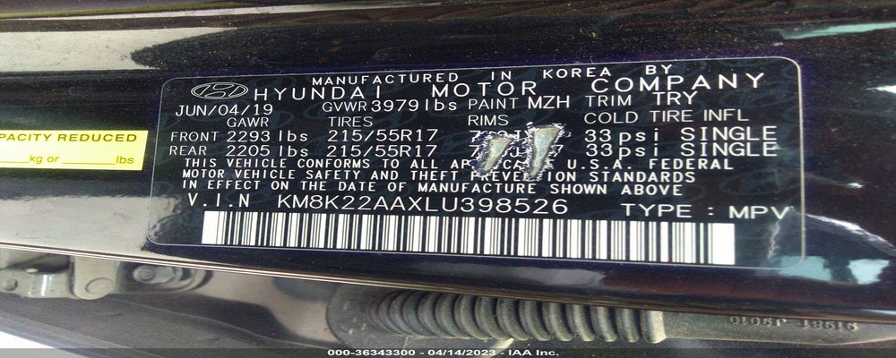 KM8K22AAXLU398526 2020 HYUNDAI KONA photo no. 9