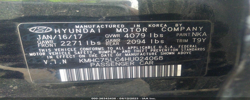 KMHC75LC4HU024068 2017 HYUNDAI IONIQ HYBRID photo no. 9