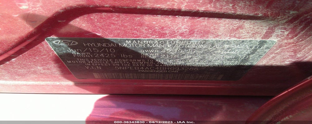 5NPEB4AC4BH093286 2011 HYUNDAI SONATA photo no. 9