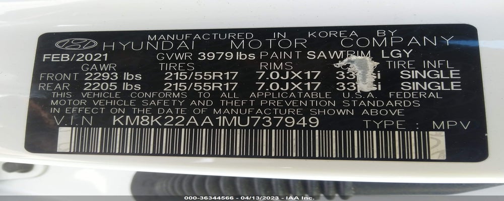 KM8K22AA1MU737949 2021 HYUNDAI KONA photo no. 9