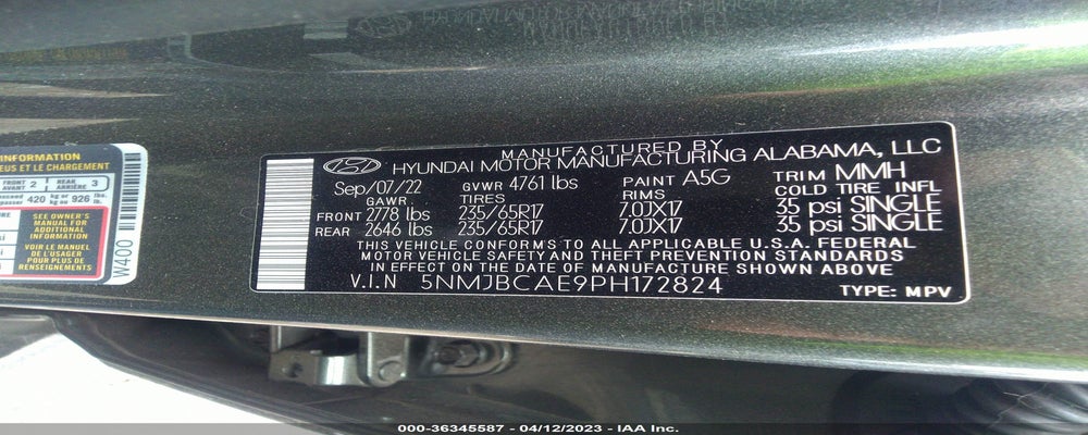 5NMJBCAE9PH172824 2023 HYUNDAI TUCSON photo no. 9
