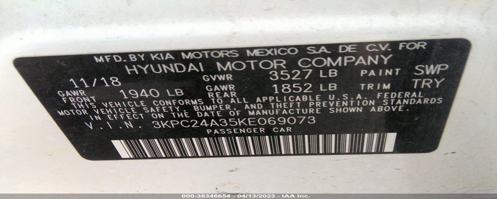 3KPC24A35KE069073 2019 HYUNDAI ACCENT photo no. 9