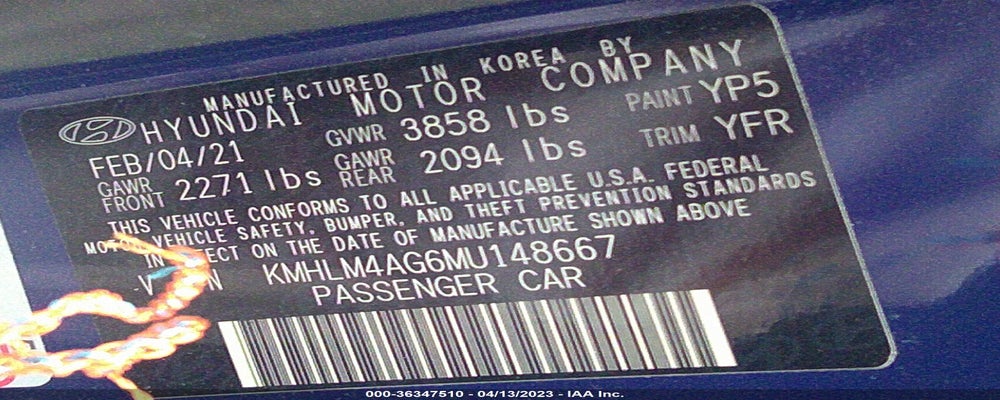 KMHLM4AG6MU148667 2021 HYUNDAI ELANTRA photo no. 9