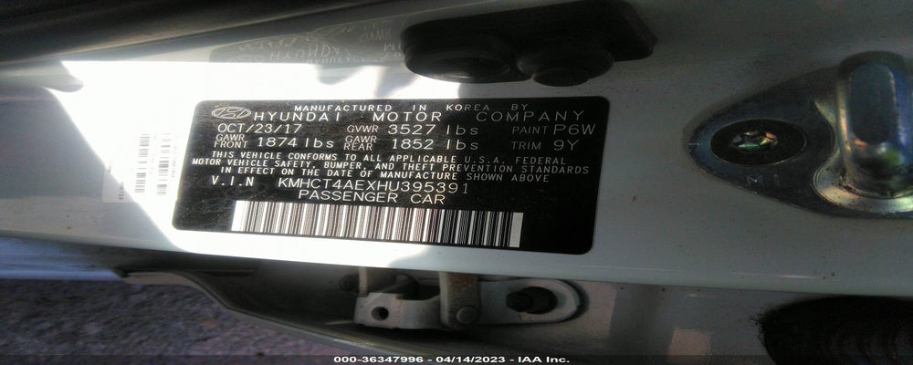 KMHCT4AEXHU395391 2017 HYUNDAI ACCENT photo no. 9