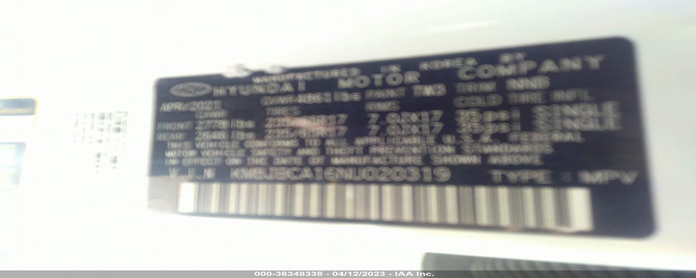 KM8JBCA16NU020319 2022 HYUNDAI TUCSON HYBRID photo no. 9