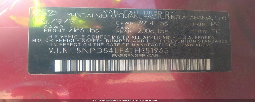5NPD84LF4JH251965 2018 HYUNDAI ELANTRA photo no. 9