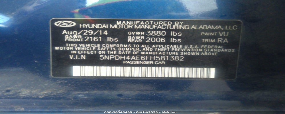 5NPDH4AE6FH581382 2015 HYUNDAI ELANTRA photo no. 9