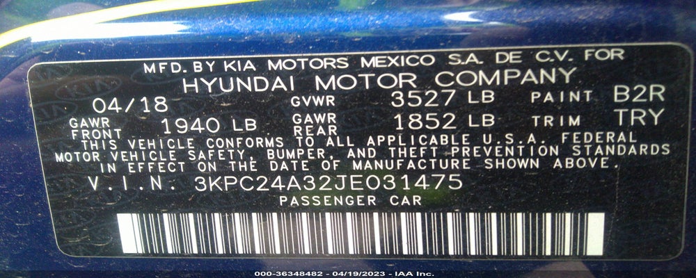 3KPC24A32JE031475 2018 HYUNDAI ACCENT photo no. 9