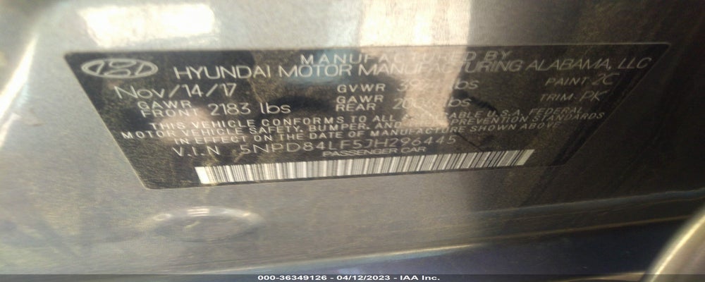 5NPD84LF5JH296445 2018 HYUNDAI ELANTRA photo no. 9