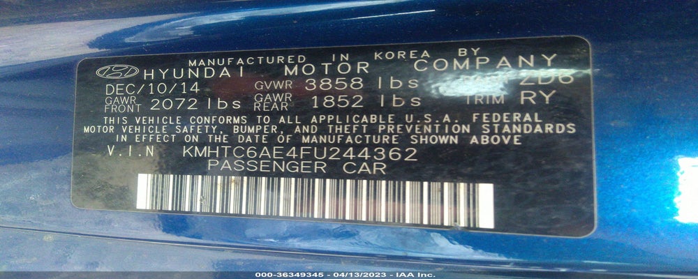 KMHTC6AE4FU244362 2015 HYUNDAI VELOSTER photo no. 9