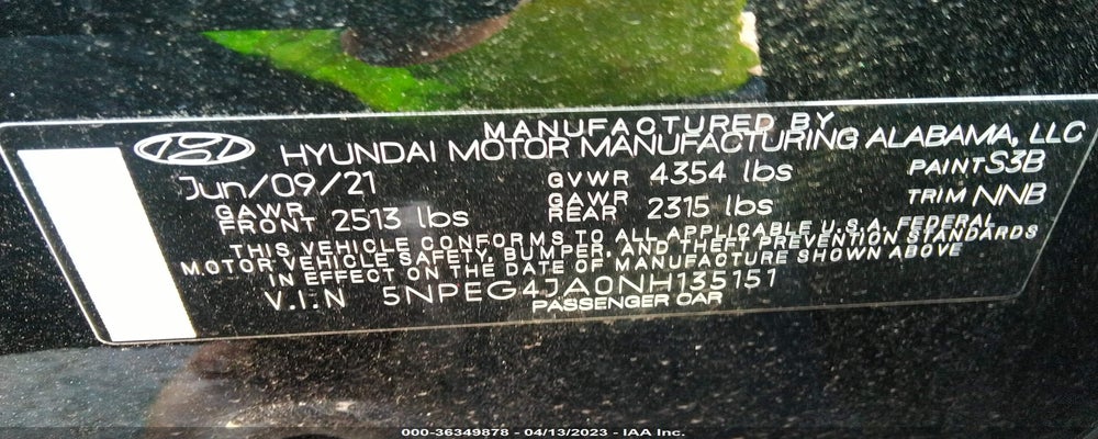 5NPEG4JA0NH135151 2022 HYUNDAI SONATA photo no. 9