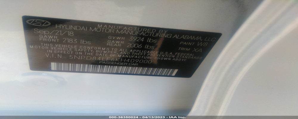 5NPD84LF6KH409000 2019 HYUNDAI ELANTRA photo no. 9