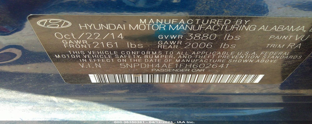 5NPDH4AE1FH602641 2015 HYUNDAI ELANTRA photo no. 9