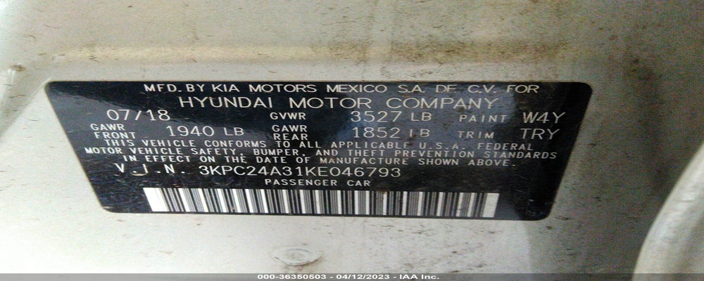 3KPC24A31KE046793 2019 HYUNDAI ACCENT photo no. 9
